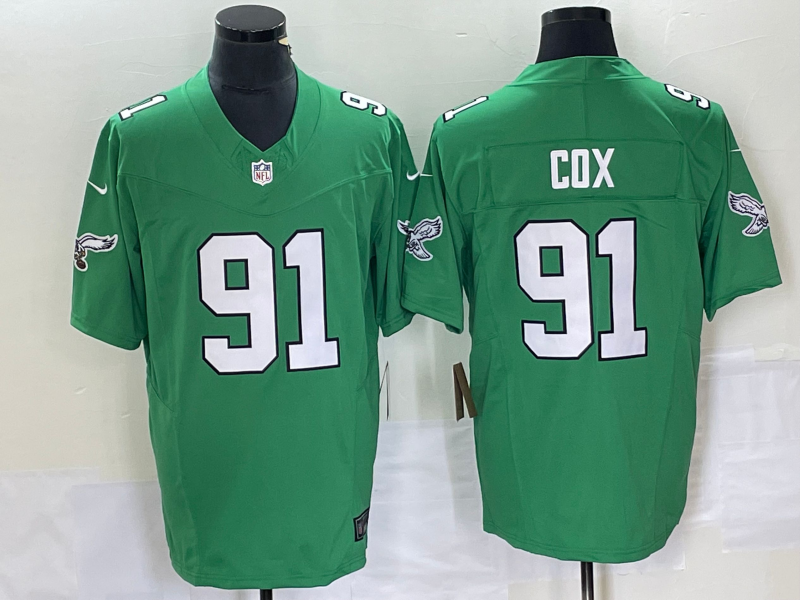 Men's Philadelphia Eagles Fletcher Cox #91 Kelly Green Jersey